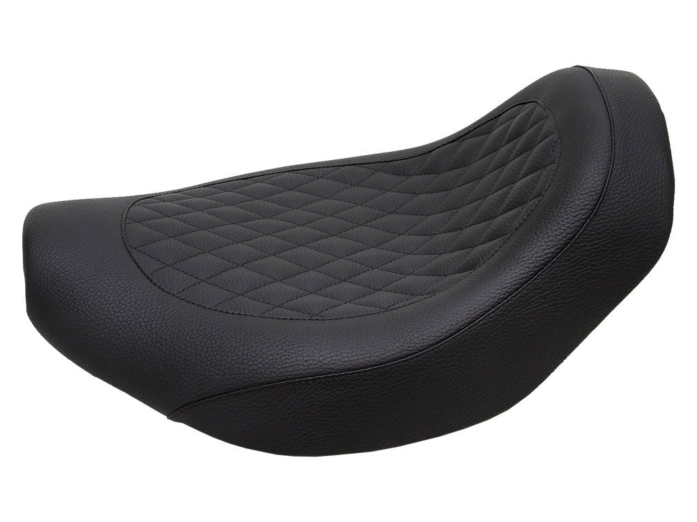 Kodlin KM-K59660 Fred Kodlin Diamond Stitch Solo Seat Black for Softail Breakout/Fatboy w/Kodlin Fuel Tank & Rear Fender