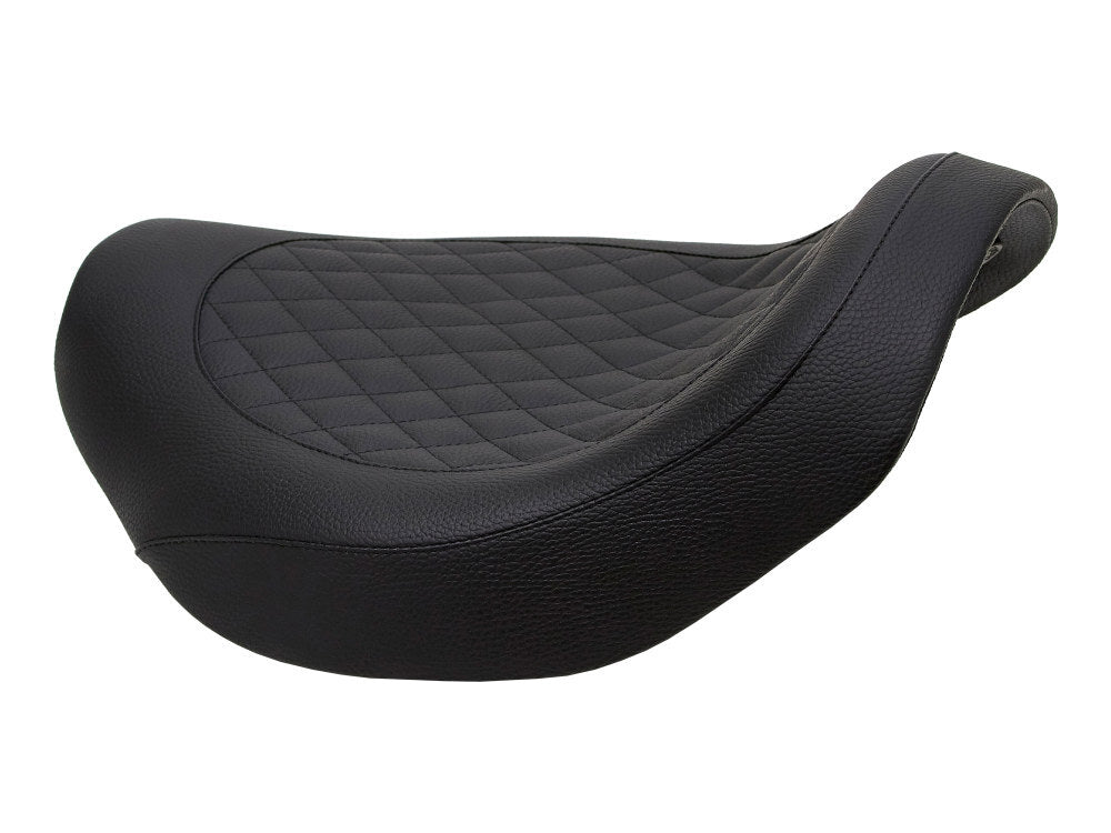 Kodlin KM-K59660 Fred Kodlin Diamond Stitch Solo Seat Black for Softail Breakout/Fatboy w/Kodlin Fuel Tank & Rear Fender