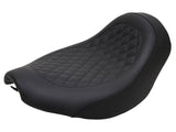 Kodlin KM-K59660 Fred Kodlin Diamond Stitch Solo Seat Black for Softail Breakout/Fatboy w/Kodlin Fuel Tank & Rear Fender