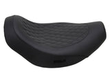 Kodlin KM-K59660 Fred Kodlin Diamond Stitch Solo Seat Black for Softail Breakout/Fatboy w/Kodlin Fuel Tank & Rear Fender