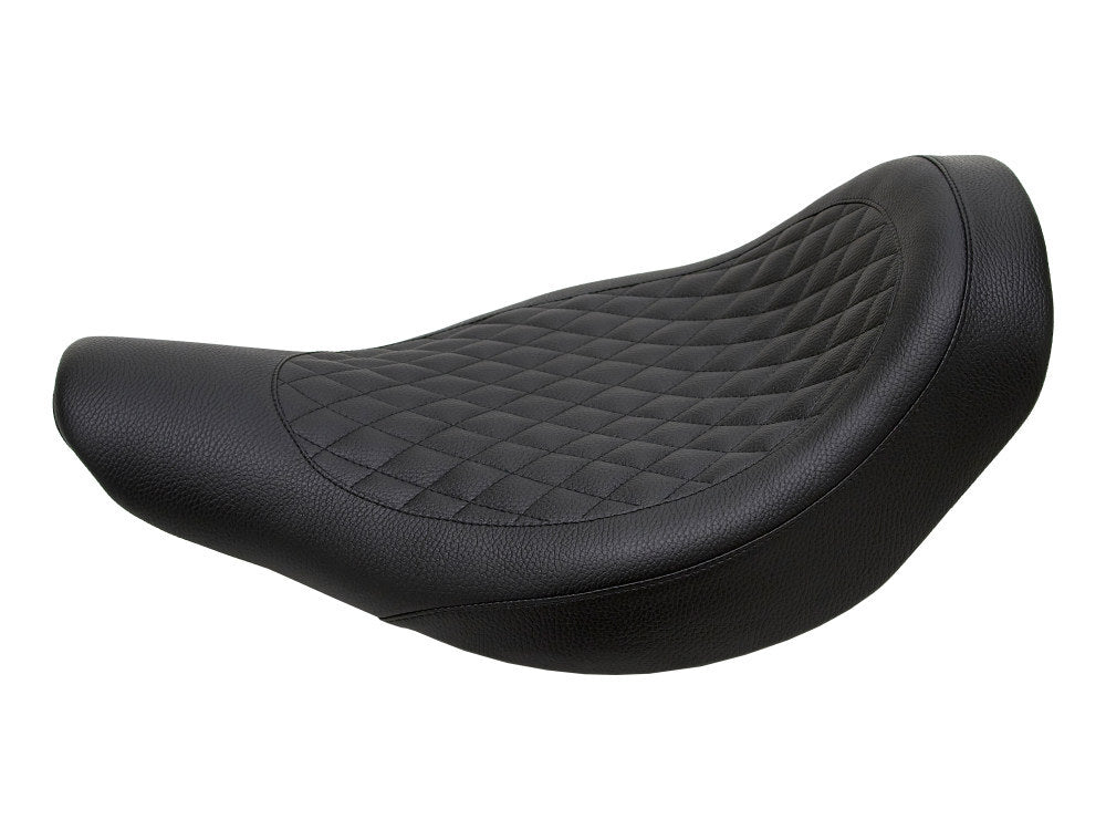 Kodlin KM-K59661-L Fred Kodlin Diamond Stitch Solo Seat Black for Softail Fat Boy w/OEM Fuel Tank & Kodlin Rear Fender