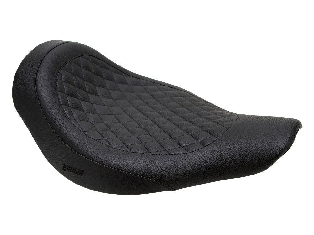 Kodlin KM-K59661-L Fred Kodlin Diamond Stitch Solo Seat Black for Softail Fat Boy w/OEM Fuel Tank & Kodlin Rear Fender