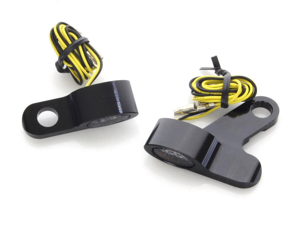 Kodlin KM-K68458 Elypse Under Perch Turn Signals Black for Softail 15-Up/Touring 09-Up Models w/Cable Clutch