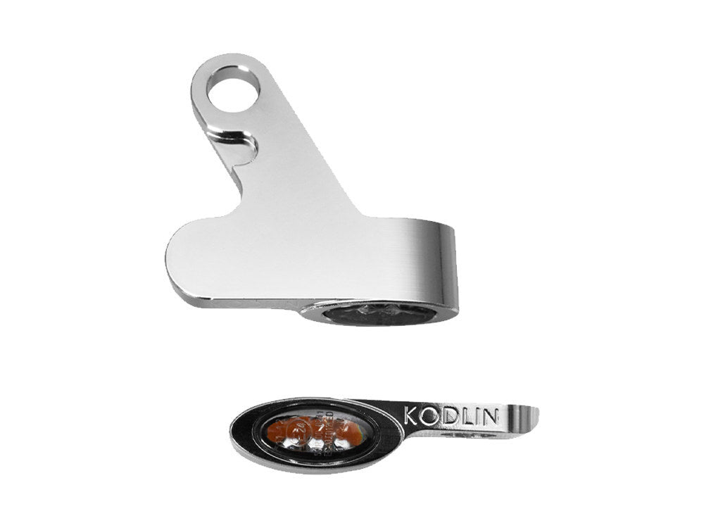 Kodlin KM-K68501 Elypse Under Perch DRL Turn Signals Chrome for Softail 15-Up/Touring 09-Up Models w/Cable Clutch