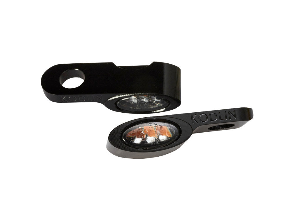 Kodlin KM-K68510 Elypse Under Perch DRL Turn Signals Black for most Models w/Cable Clutch