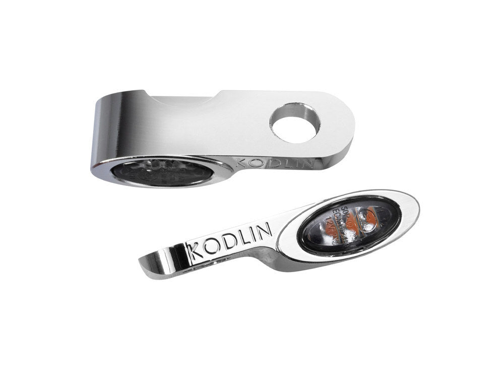 Kodlin KM-K68511 Elypse Under Perch DRL Turn Signals Chrome for most Models w/Cable Clutch