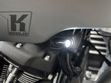 Kodlin KM-K68532 Neowise Bullet Smooth Front Turn Signals w/Running Lights Black for Low Rider ST 22-Up