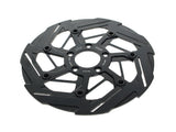 Kodlin KM-K7143DL 11.8" Front 7-Spoke Disc Rotor Polished Band & Black Carrier for Harley-Davidson Dyna 06-17/Softail 15-Up/Sportster 14-21 & some Touring 08-Up