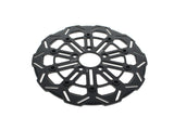 Kodlin KM-K7143E 11.8" Front 10-Spoke Disc Rotor Polished Band & Black Carrier for Harley-Davidson Dyna 06-17/Softail 15-Up/Sportster 14-21 & some Touring 08-Up