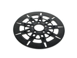 Kodlin KM-K7145C 11.5" Rear 9-Spoke Disc Rotor Polished Band & Black Carrier for Harley-Davidson Big Twin 00-Up/Sportster 00-10