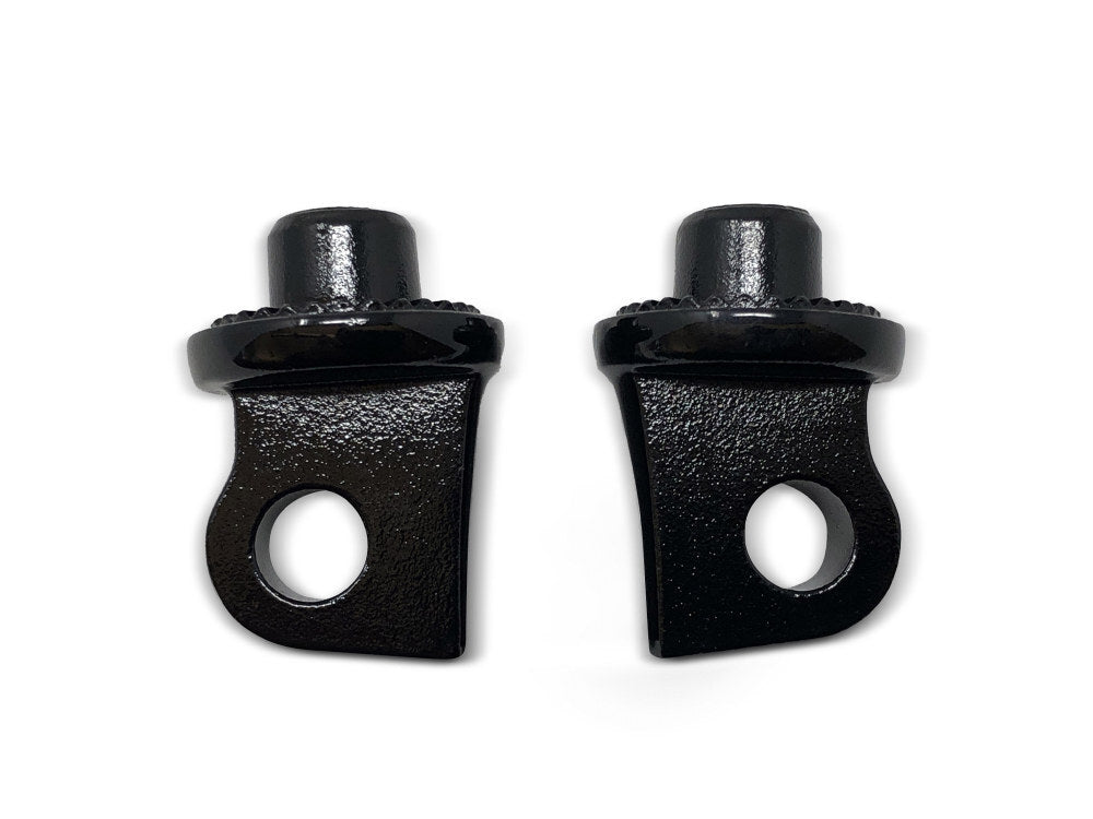 Kodlin KM-K73252 Front & Rear Splined Footpeg Mounts Black