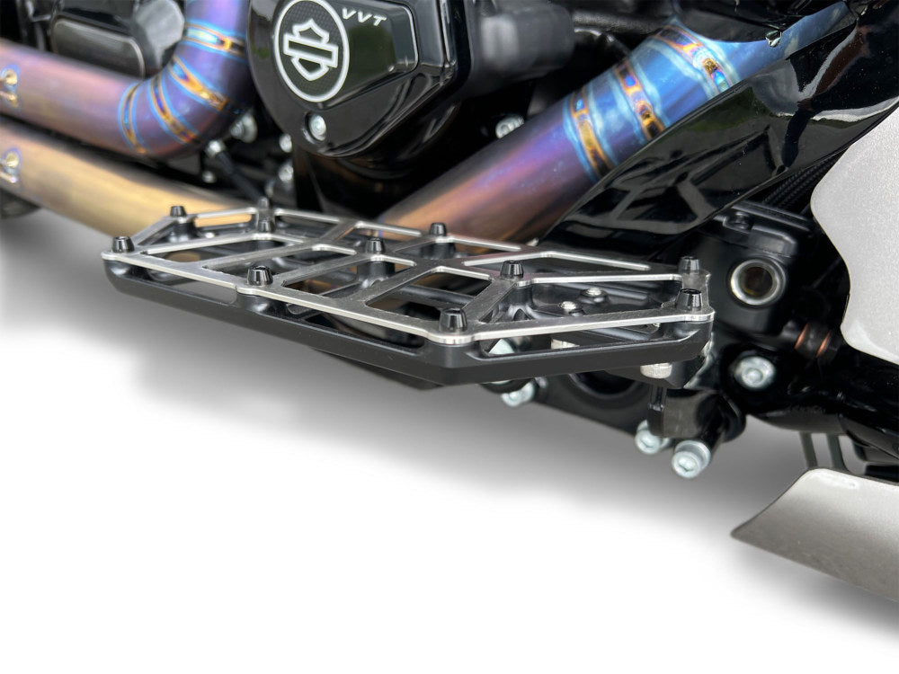 Kodlin KM-K73253 NXL FloorBoards Black & Stainless for Touring 82-Up/FL Softail 86-17/Dyna Switchback 12-16