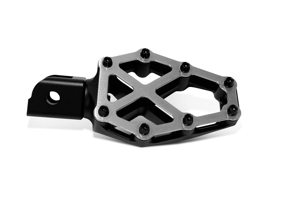 Kodlin KM-K73255 NXL Footpegs Black & Stainless for Softail 18-Up/Pan America 21-Up/Sportster S 21-Up Front Rider