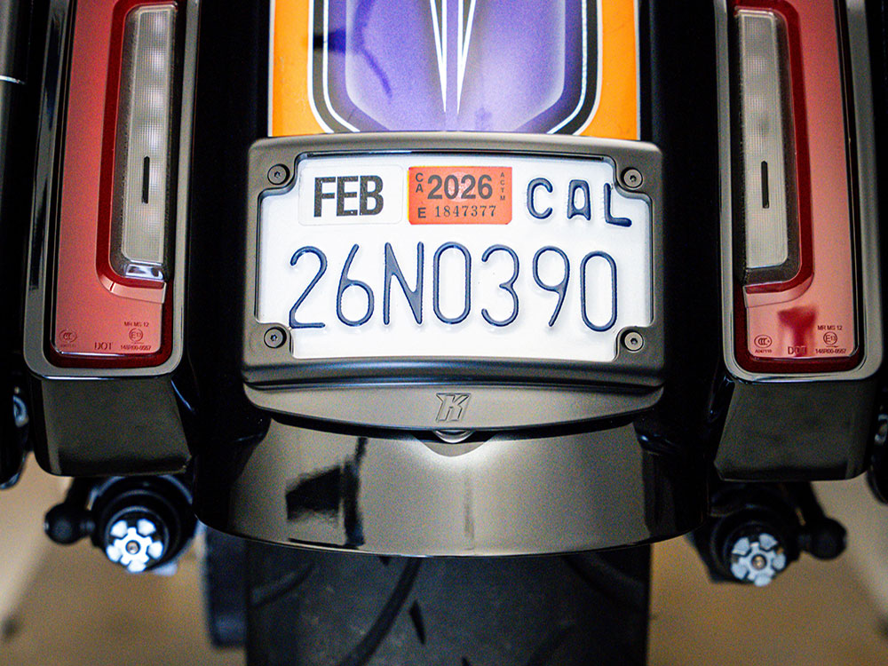 Kodlin KM-KUS20102 Curved Radius Number Plate Kit Black for Harley-Davidson CVO Touring 23-Up/Street Glide/Road Glide 24-Up Models