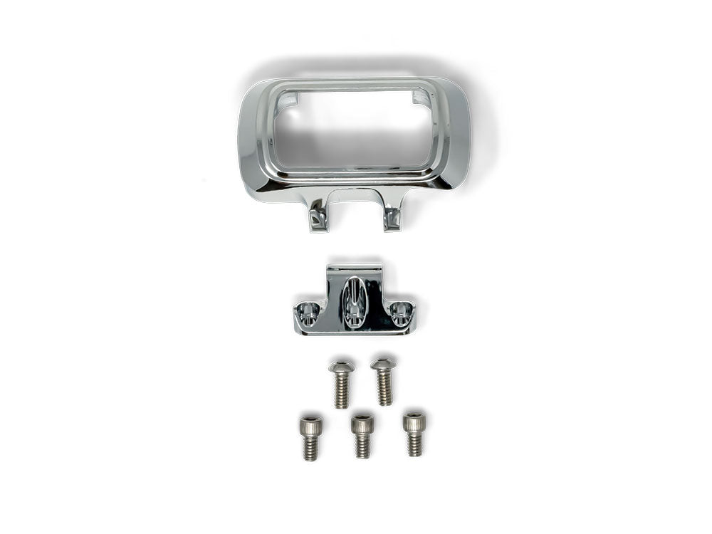 Kodlin KM-KUS55138 Accent Pro Riser Gauge Housing Chrome for Harley-Davidson Street Bob 18-24/Lowrider ST 22-24/Breakout 18-24/Softail Standard 20-22