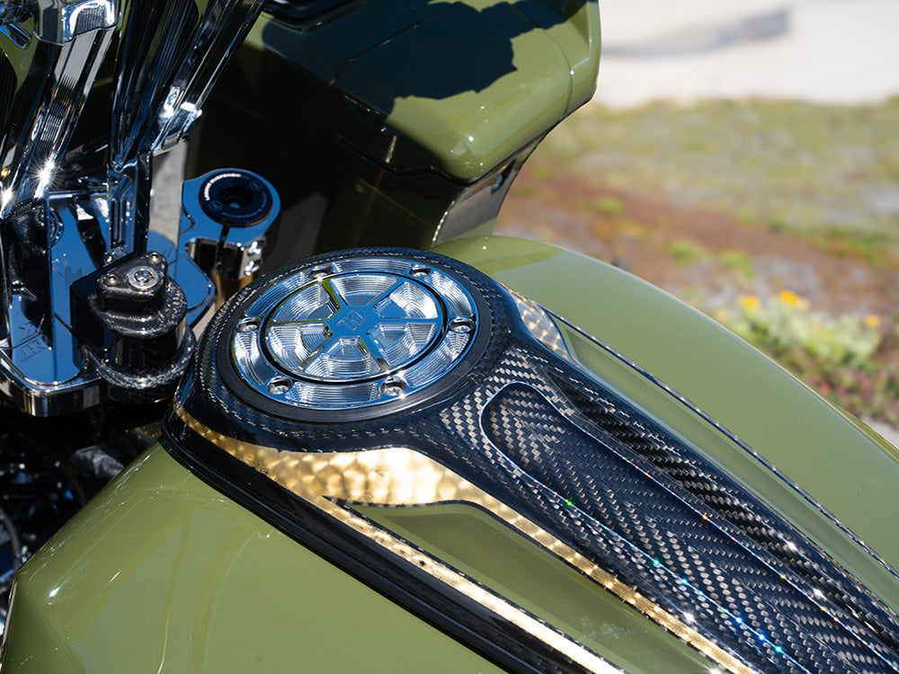 Kodlin KM-KUS61201 Ascent Pro Fuel Cap Chrome for Harley-Davidson CVO Touring 23-Up/Street Glide/Road Glide 24-Up/Touring 25-Up