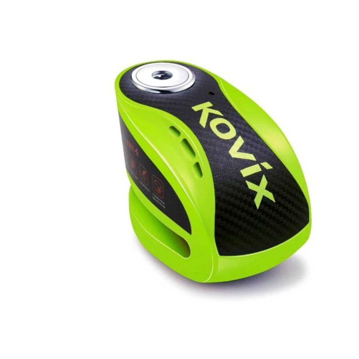 Kovix KNX10 Alarm Disc Lock Fluro Green w/Reminder Cable & Mount