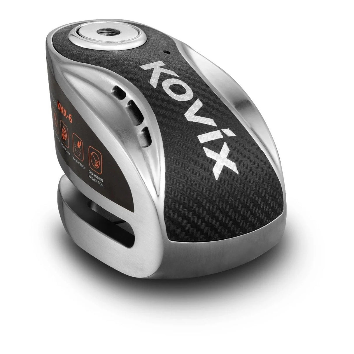 Kovix KNX6 Alarm Disc Lock Brushed Metal w/Reminder Cable & Mount