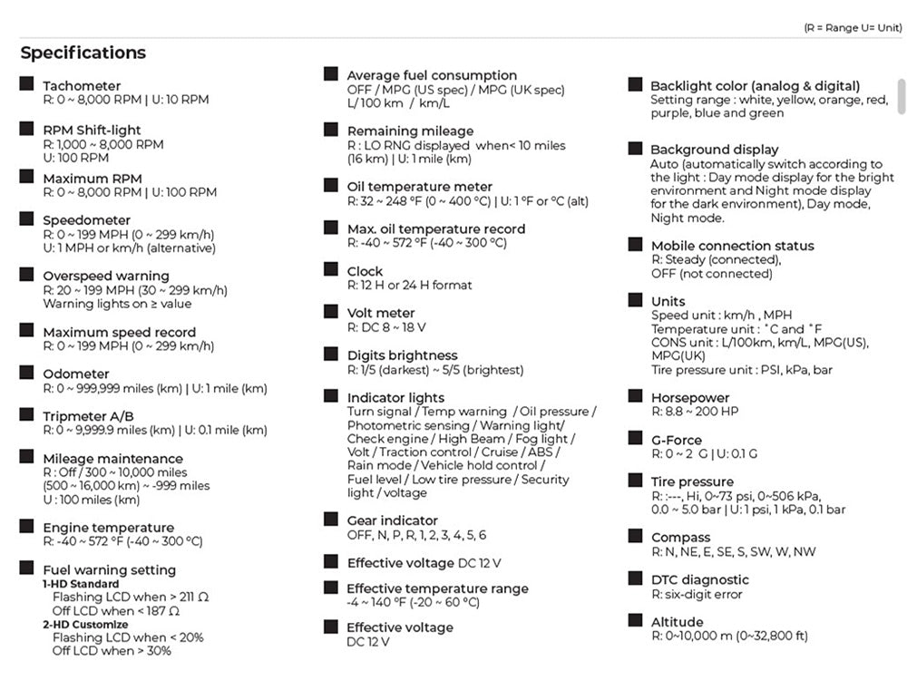 Koso KOS-BA064930 Speedometer & Tachometer 4 Gauge Kit w/Smartphone Integration for Harley-Davidson Touring 14-23 w/Fairing