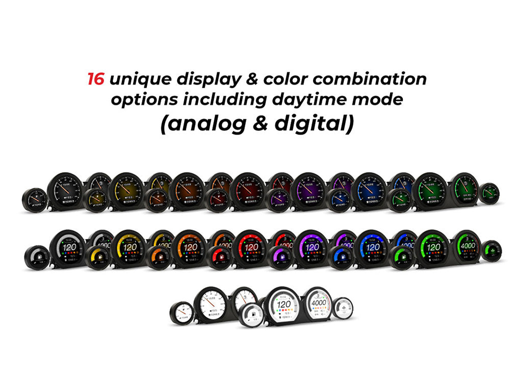 Koso KOS-BA064930 Speedometer & Tachometer 4 Gauge Kit w/Smartphone Integration for Harley-Davidson Touring 14-23 w/Fairing