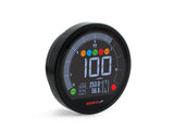 Koso KOS-BA077400 DL-04HD Multifunction 3-3/8" Round Speedometer w/Tachometer Black for Harley-Davidson Dyna 04-11/Sportster 04-13/Rocker 08-10