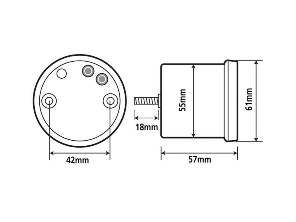 Koso KOS-BB551B42 2-3/8" Digital Speedometer Silver