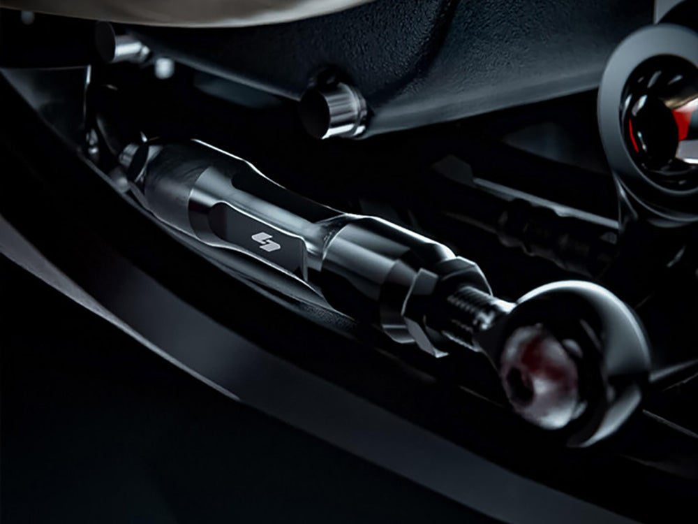 Kraus Motor Co KRA-SF-FC-31-B Adjustable Brake Linkage Black for Harley-Davidson Softail 18-Up w/Mid Controls