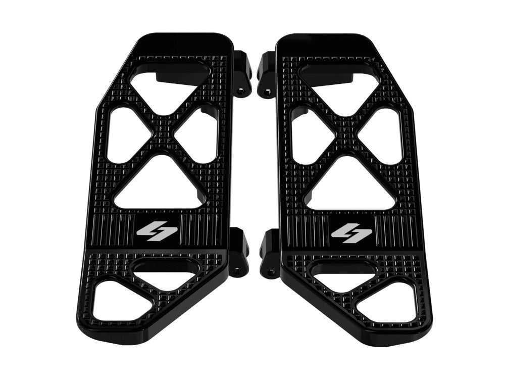 Kraus KRA-ST-FC-80-A Max Lean Front Floorboards Black for Touring 82-Up/FL Softail 86-17/Dyna Switchback 12-16