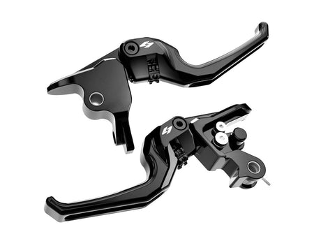 Kraus Motor Co KRA-ST-HC-23-B Talon Adjustable Levers Black for most Harley-Davidson Touring 21-24 w/Cable Clutch