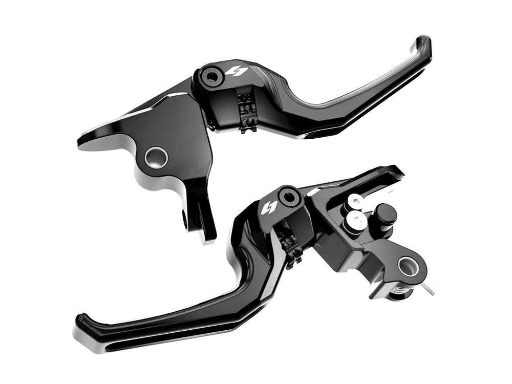 Kraus Motor Co KRA-ST-HC-24-B Talon Adjustable Levers Black for Harley-Davidson CVO Touring 23-Up/Street Glide/Road Glide 24-Up