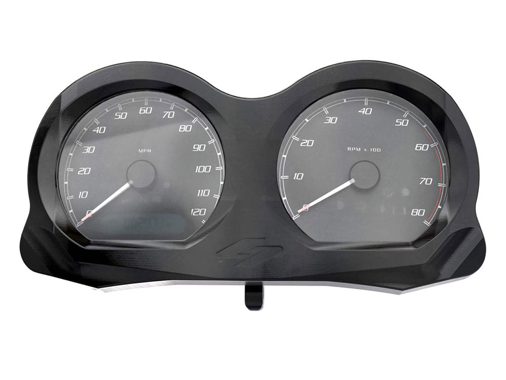 Kraus KRA-ST-IN-04-B Lux Road Glide Gauge Bezel Black for Road Glide 15-23