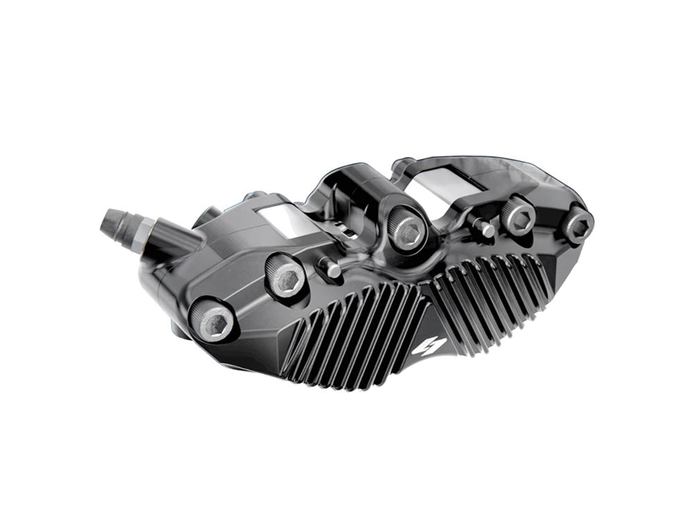 Kraus Motor Co KRA-UN-BR-18XR-P Right Hand Front RTX8 Series Radial 4 Piston Caliper Black