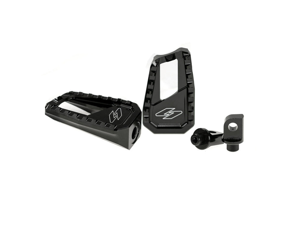 Kraus KRA-UN-FC-01-A Apex Edge Footpegs w/H-D Male Mount Black