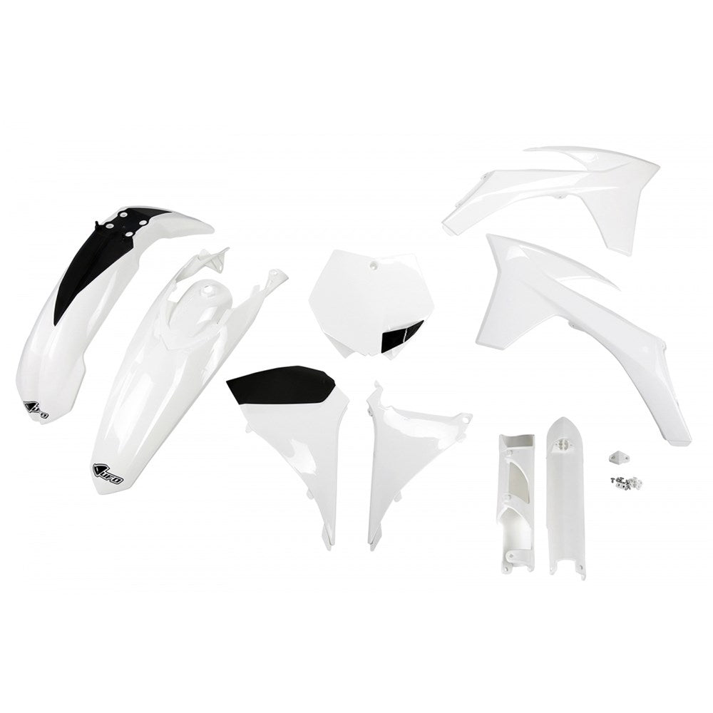 UFO Full Plastics Kit White for KTM SX 125/SX 150/SX 250/SX-F 250/SX-F 350/SX-F 450/XC 125/XC 150/XC 250/XC-F 250/XC-F 350/XC-F 450/XCF 250/XCF 350/XCF 450 2011