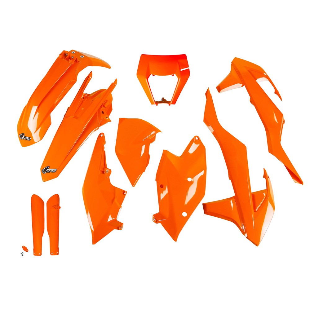 UFO Plastics Kit Orange w/Headlight Shroud for KTM EXC 125/200/250/300/EXC-F 250/350/450/500 17-19