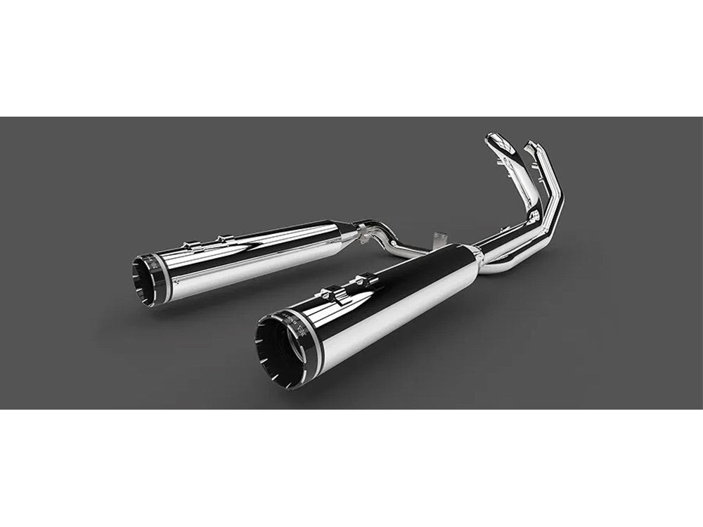 Khrome Werks KW200400A Dominator 2-2 Dual Exhaust Chrome Headers w/Chrome 4.5" Mufflers for Touring 17-Up