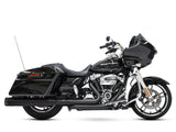 Khrome Werks KW202825 4 1/2" Klassic Slip-On Mufflers Black w/Black End Caps for Touring 17-Up