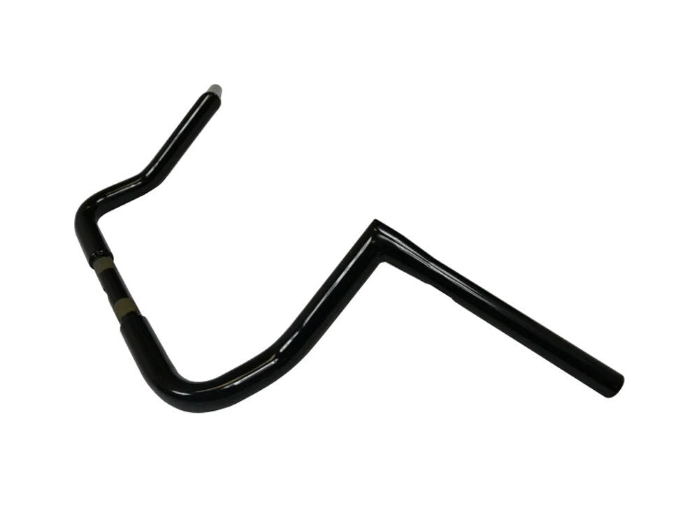 LA Choppers LA-7361-10B 10" x 1 1/4" Twin Peaks Handlebar Gloss Black for Electra Glide/Street Glide/Ultra Glide 96-Up Models