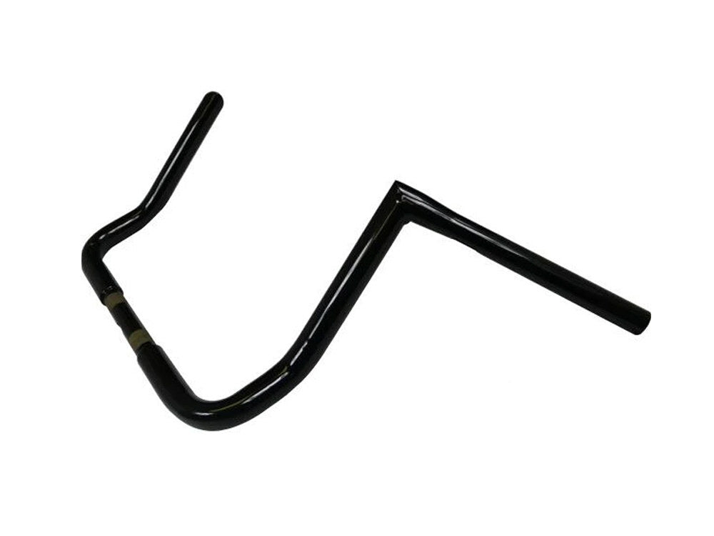 LA Choppers LA-7361-12B 12" x 1 1/4" Twin Peaks Handlebar Gloss Black for Electra Glide/Street Glide/Ultra Glide 96-Up Models