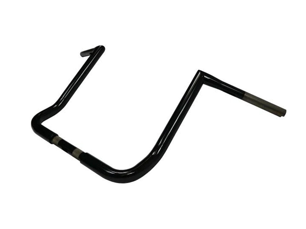 LA Choppers LA-7361-14B 14" x 1 1/4" Twin Peaks Handlebar Gloss Black for Electra Glide/Street Glide/Ultra Glide 96-Up Models