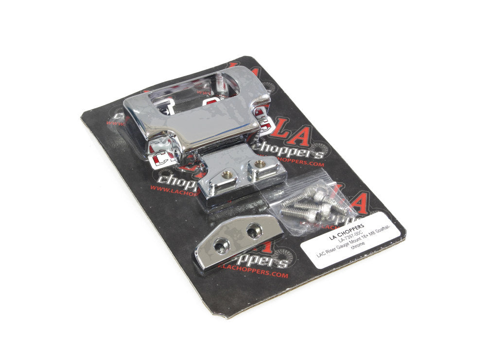 LA Choppers LA-7397-00C Performance Risers Gauge Mount Chrome for Street Bob/Breakout/Low Rider ST/Standard 18-Up