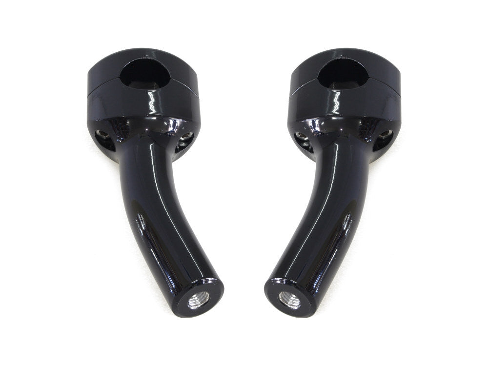 LA Choppers LA-7406-05B 5.5" Pullback Two Piece Riser Kit Gloss Black for 1.25" Handlebar