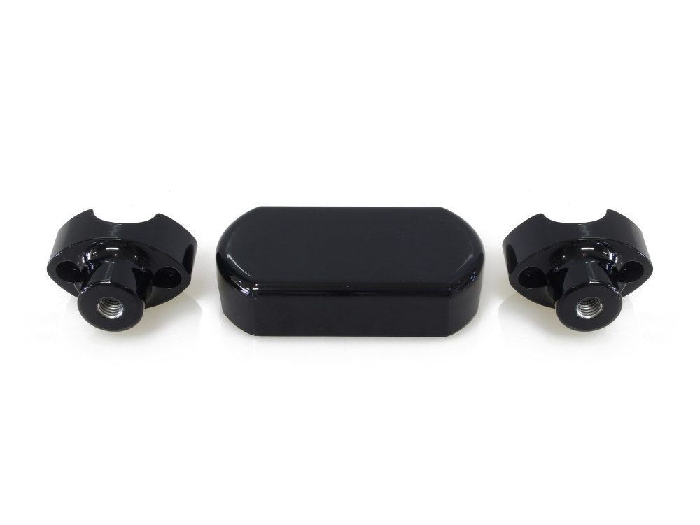 LA Choppers LA-7446-01BLK 1-1/2" Straight One Piece Riser Kit Gloss Black for 1-1/4" Handlebar