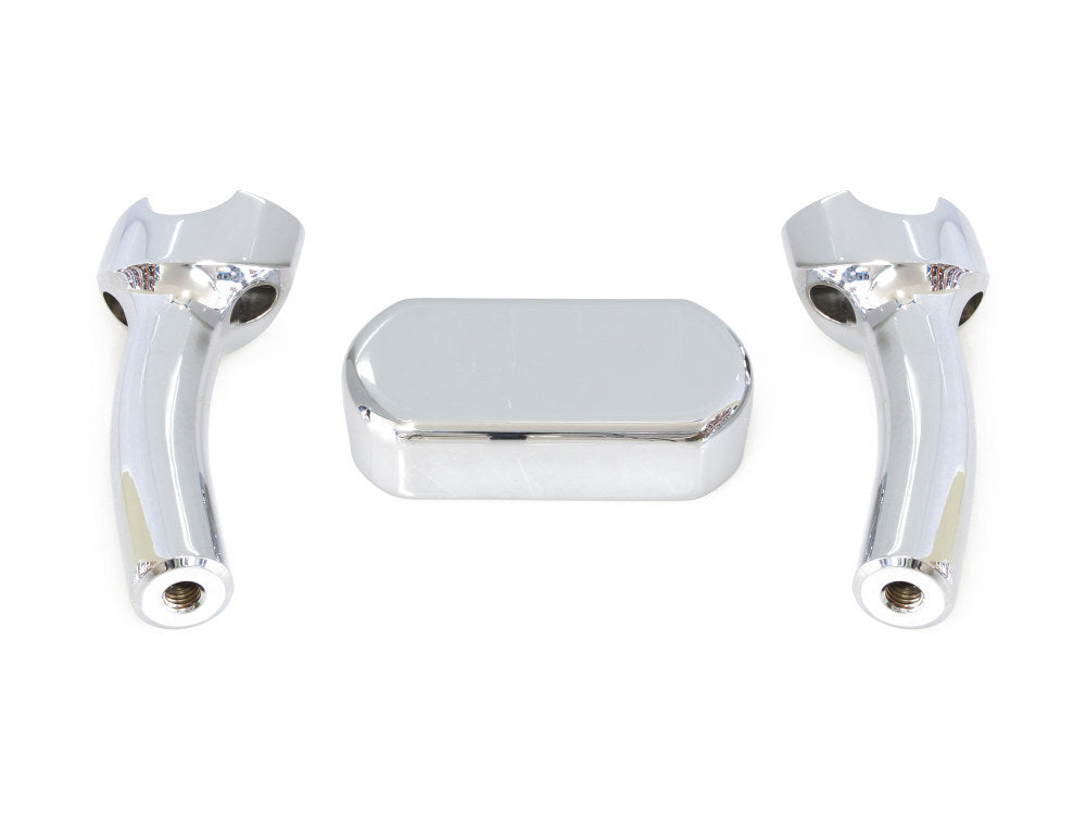 LA Choppers LA-7446-05 5.5" Pullback One Piece Riser Kit Chrome for 1.25" Handlebar