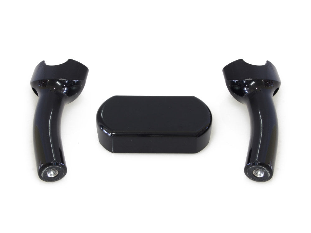 LA Choppers LA-7446-05BLK 5.5" Pullback One Piece Riser Kit Gloss Black for 1-1/4" Handlebar