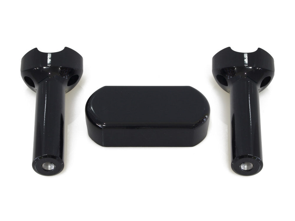 LA Choppers LA-7446-06B 6" Straight One Piece Riser Kit Gloss Black for 1.25" Handlebar