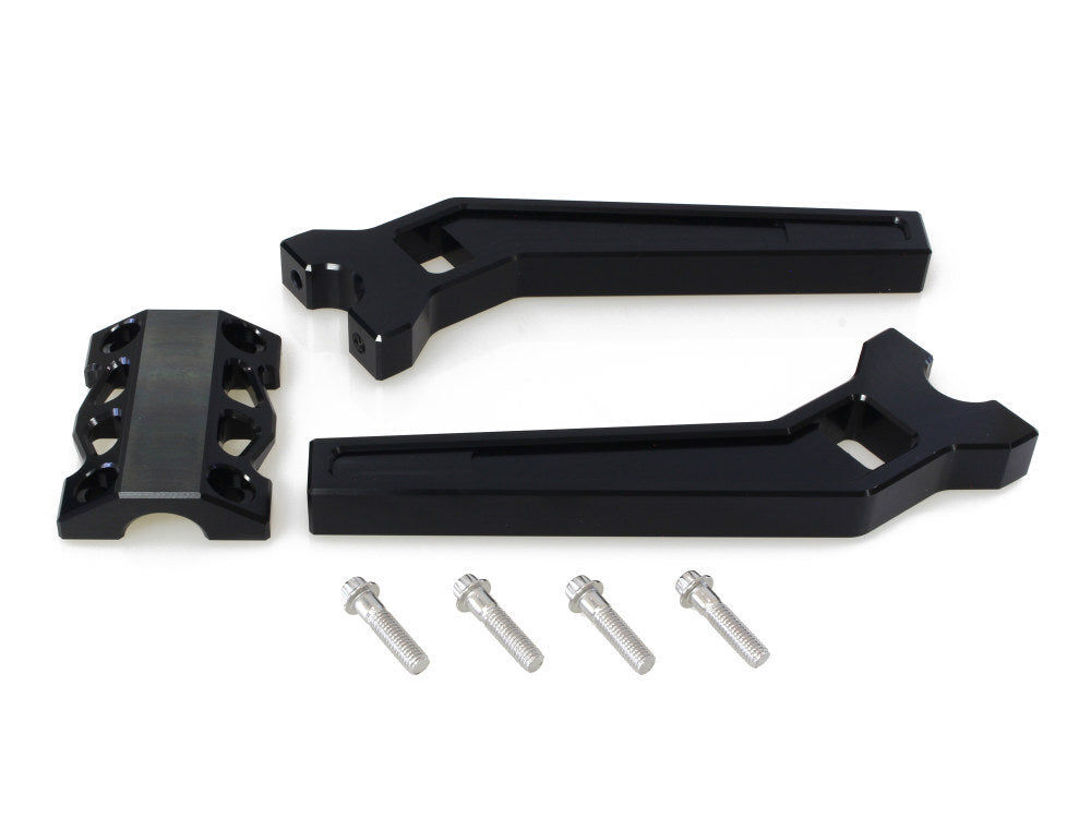 LA Choppers LA-7481-10B 10" Pullback Performance Risers Black for 1 1/4" Handlebars