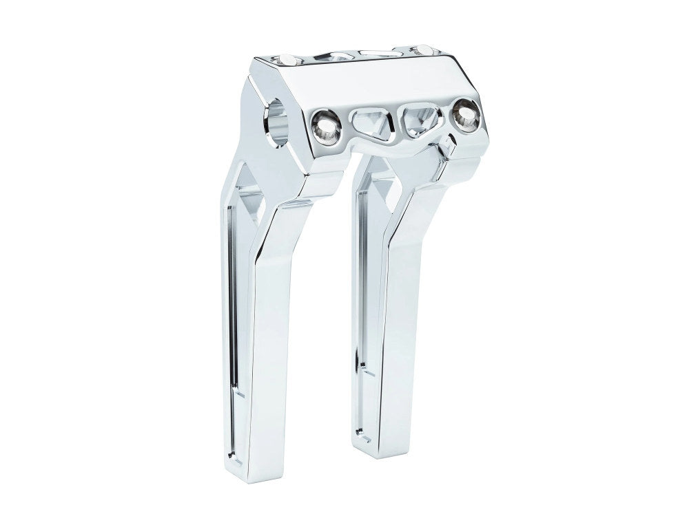 LA Choppers LA-7481-10C 10" Pullback Performance Risers Chrome for 1-1/4" Handlebars