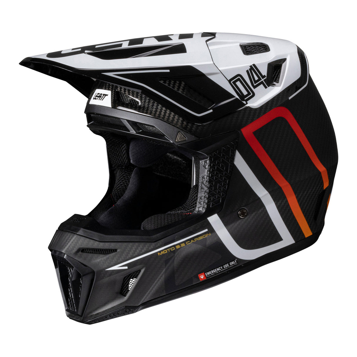 Leatt 2025 9.5 Carbon/White Helmet Kit