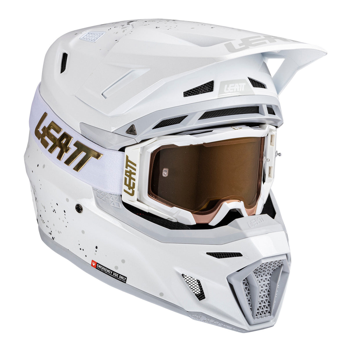 Leatt 2025 Moto 8.5 White Helmet & Velocity 5.5 Goggle Kit